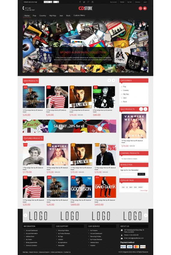 Plantilla de CD Store Responsive